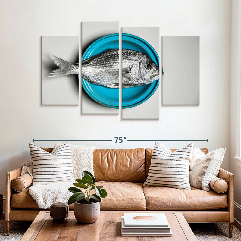 Assiette de poisson Yarlin, H 42 po x l 68 po