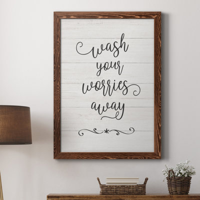 «Wash Worries», art textuel sur toile