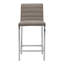 Tabouret de comptoir en simili cuir Eun, pieds chromés, ensemble de 2