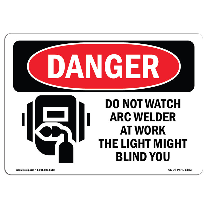 Danger Sign, 12" H x 18" W x 0.1" D
