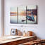 «Summer Lake Fishing», 3 pièces sur toile-98562814