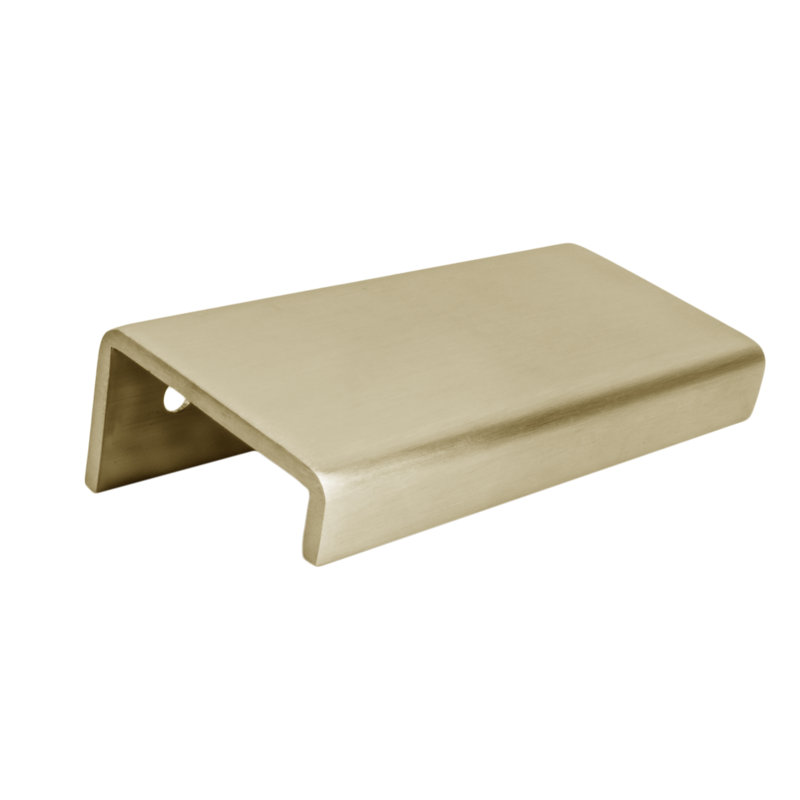 Modern Cabinet Finger Edge Pull, Polished Stainless Steel, 7 7/8″