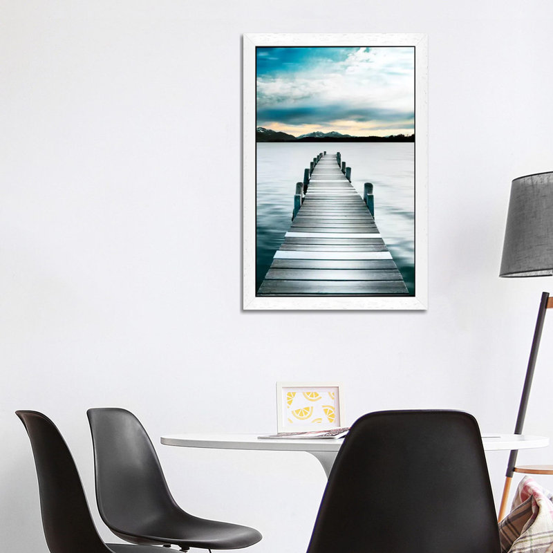 Jetty by Danita Delimont - Floater Frame Print on Canvas, 66.04 cm H x 45.72 cm W, White Framed