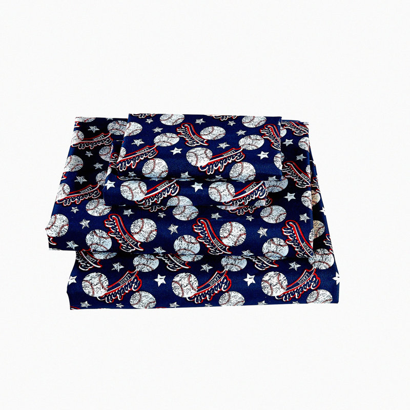 Vintage Baseball Twin Sheet Set - Dark Blue Collection