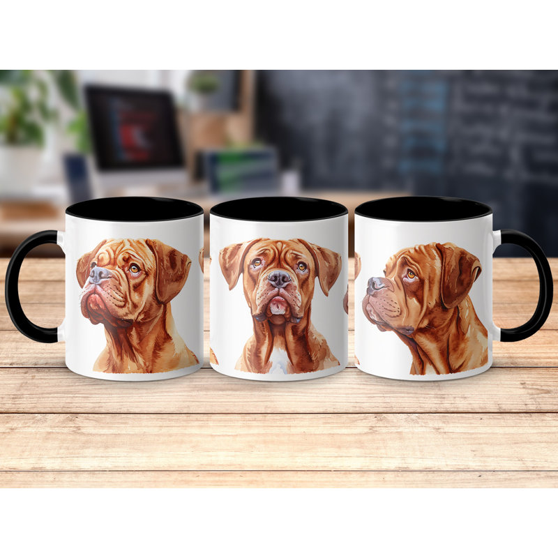 Beautiful Dogue de Bordeaux Design 11oz Coffee Mug, Black, 2