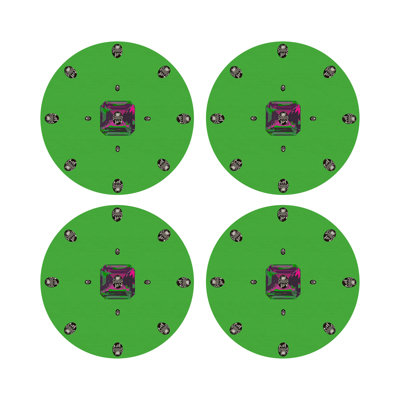 Asscher Vegan Leather Round Pebble Placemat