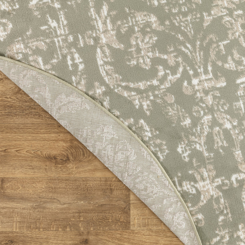 Bilbrey Damask Area Rug, Round 5'3"