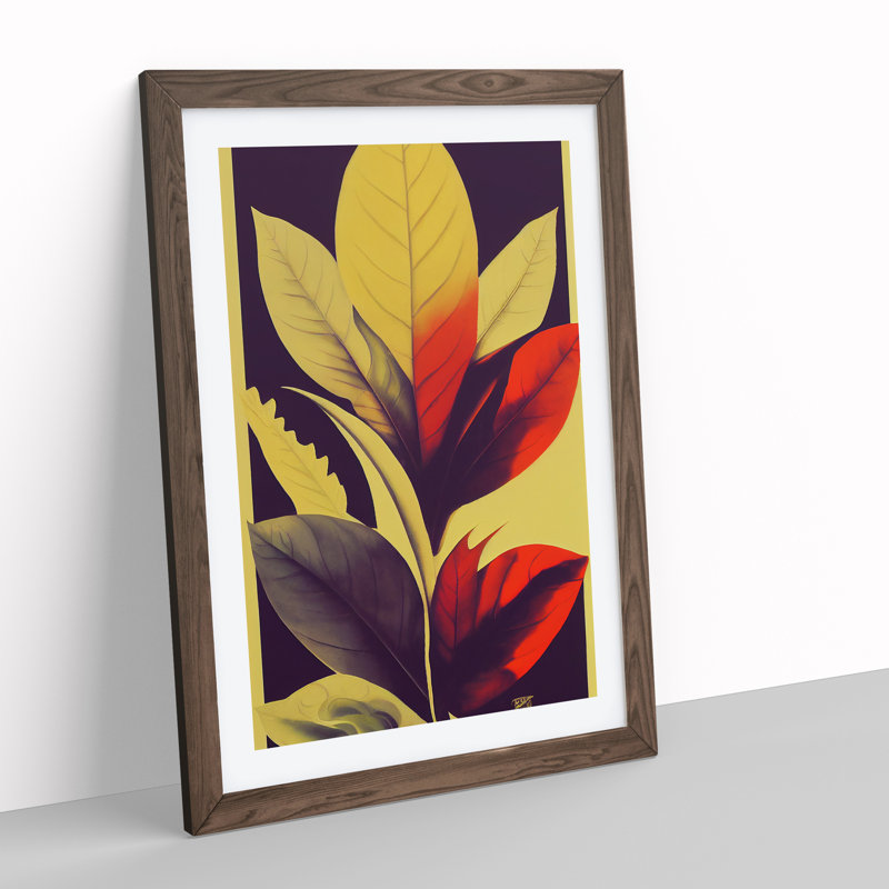 A Fancy Leaves - Framed Print, Walnut Framed, 34cm H x 25cm W x 2cm D