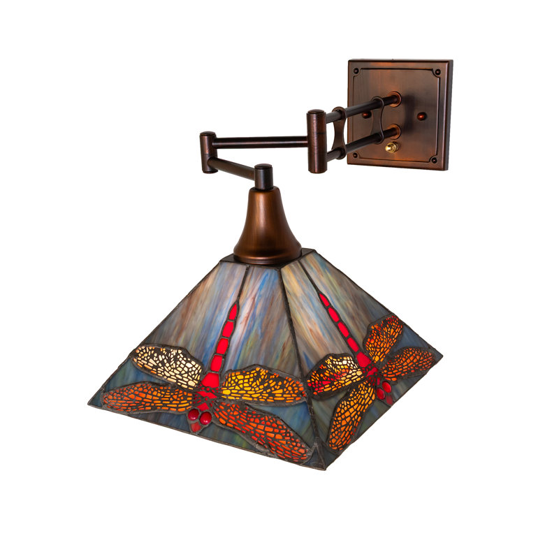 10-16" Wide Prairie Dragonfly Swing Arm Wall Sconce