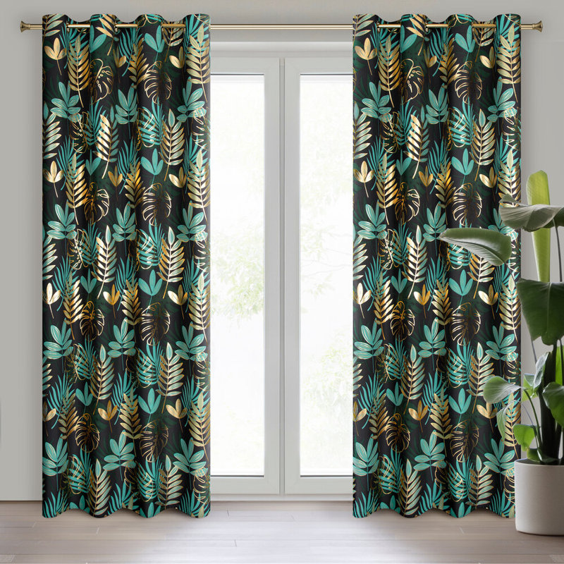 Malta Curtain Single Panel, Black