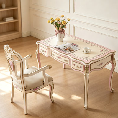 Bureau à 3 tiroirs de style français