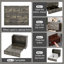 Armoire lit double pleine grandeur avec station de charge et tiroir, lit plateforme pliable peu encombrant gris-9982848