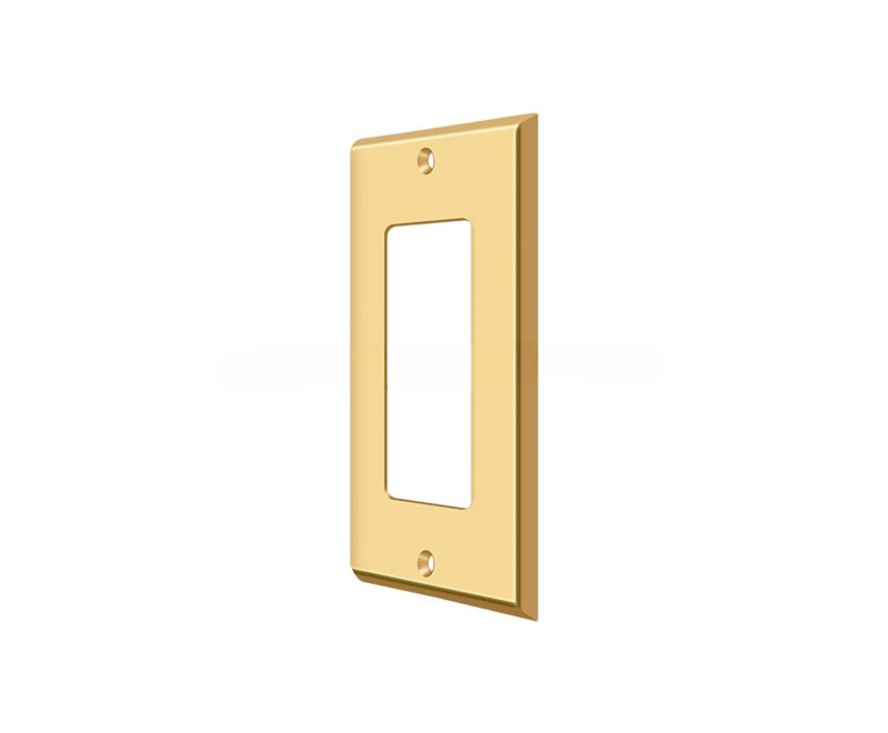 Plaque d'interrupteur C122D91A5B4B4B26AE16B81E9D39CBF4 Bascule simple; Finition laiton à vie, Laiton
