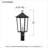 Aspendale Stained Glass Lantern Head Post Lantern