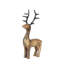 Mango Wood Standing Reindeer With Aluminum Antlers