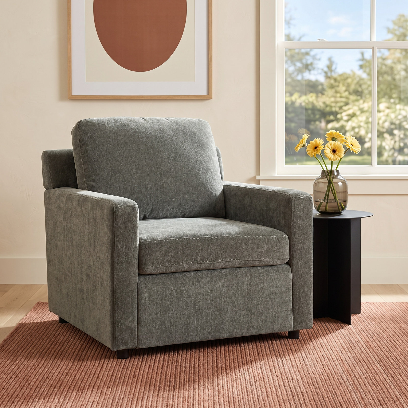 Jorgenson Armchair, Forest Performance Chenille