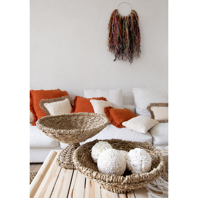 Square Cushion Cover, White, 40cm H x 40cm W x 10cm D