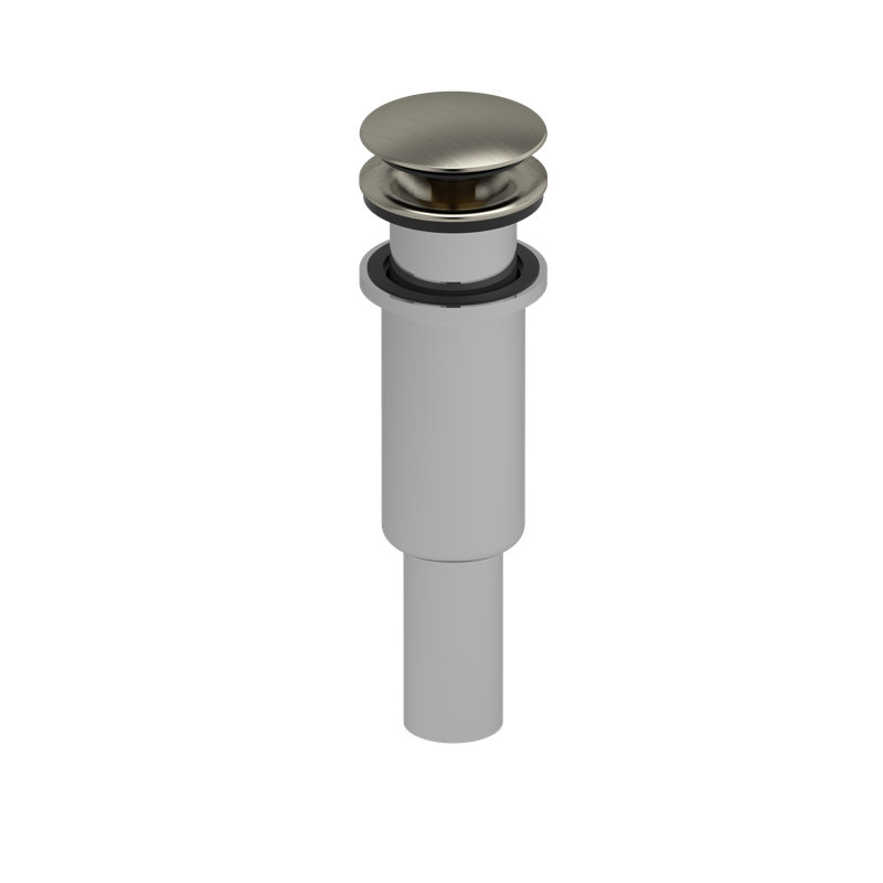 Riobel Lavatory Push Drain Without Overflow, Brushed Nickel