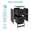 Classeur vertical en métal à 2 tiroirs Abheek - Rangement robuste en acier pour bureau personnel, support pour imprimante, format A4-735549572