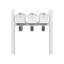 Boîte aux lettres à triple fixation Balmoral / avec embouts sphériques, médaillon de porte personnalisé, boîte à journaux (3 boîtes aux lettres, support à triple fixation, 3 boîtes à journaux, 3 médaillons)-108111902-108305960