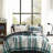 Twin Xl Plaid Comforter Bed Sheet - 7 Piece Teal/Black Microfiber Bedding, Filling, Contrasting On Pillowcase, Machine Washable, Safe Skin And Pcs Classic Design, Coordinating Solid Sheet, Proof-125448085