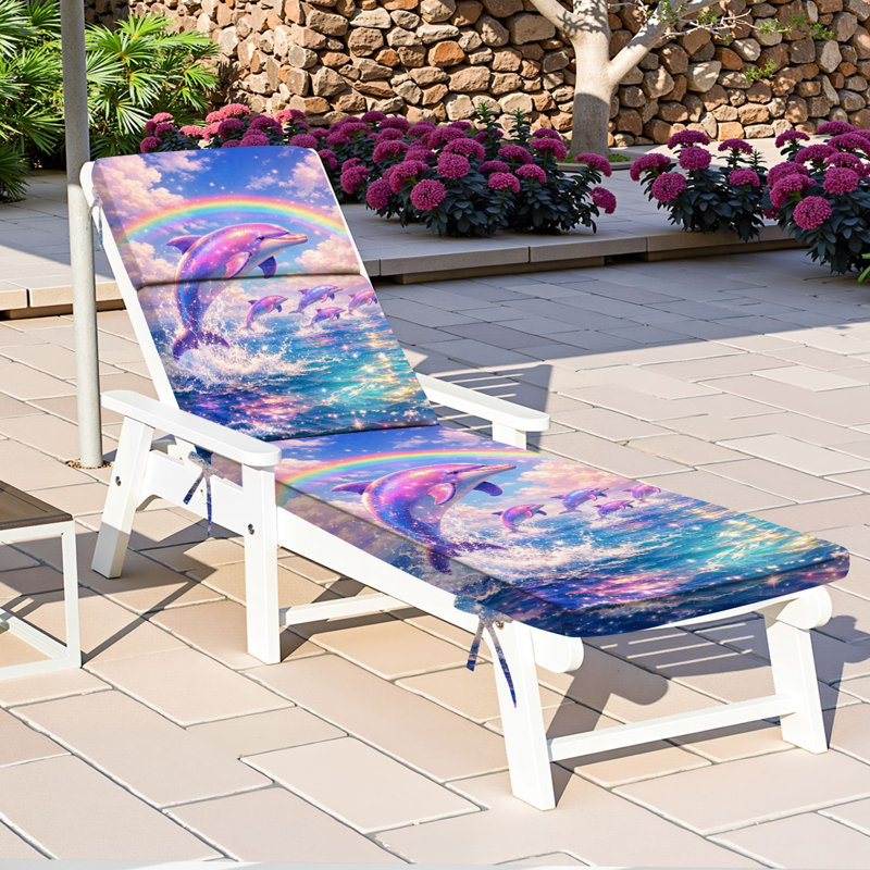  Coussin de patio d'extérieur pour l'intérieur 3 po Rainbow Dolphins