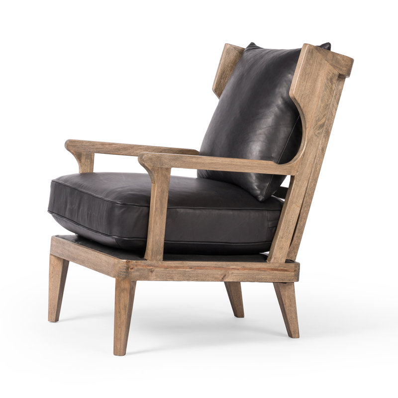 Lennon Armchair, Heirloom Black Genuine Leather