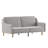 Upholstered Split Back Futon Sofa With Curved Arms And Solid Wood Legs-88754076