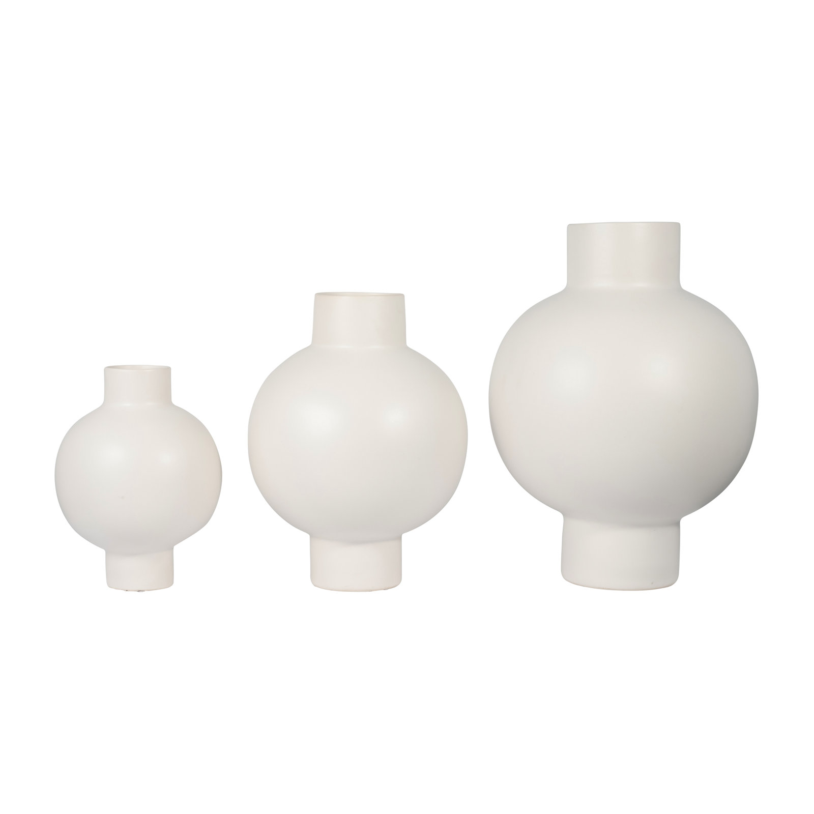 Bronsyn Ceramic Table Vase, 18" H x 14" W x 14" D, Cream