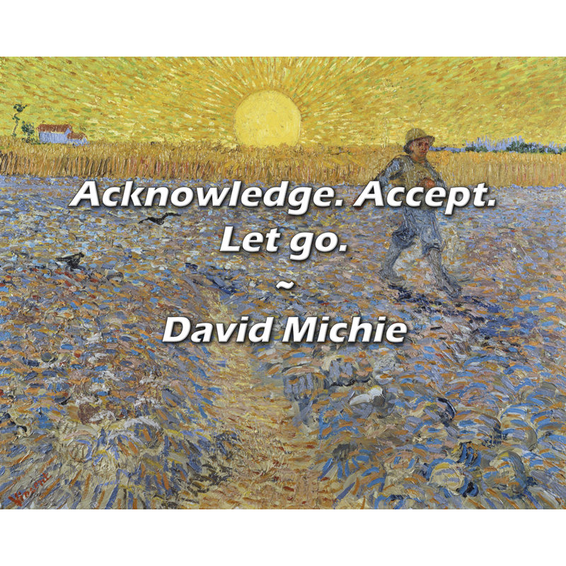 Citation «Art. Toile tendue par David Michie, H 18 po x l 13 po