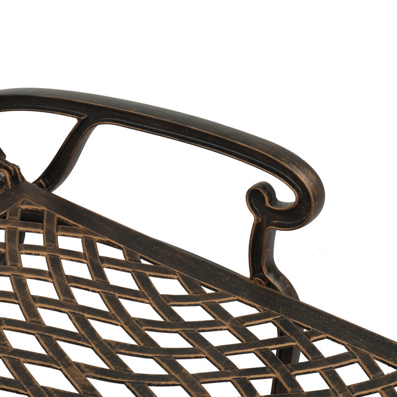 Chaise longue inclinable 48,4 po Bauder, Bronze