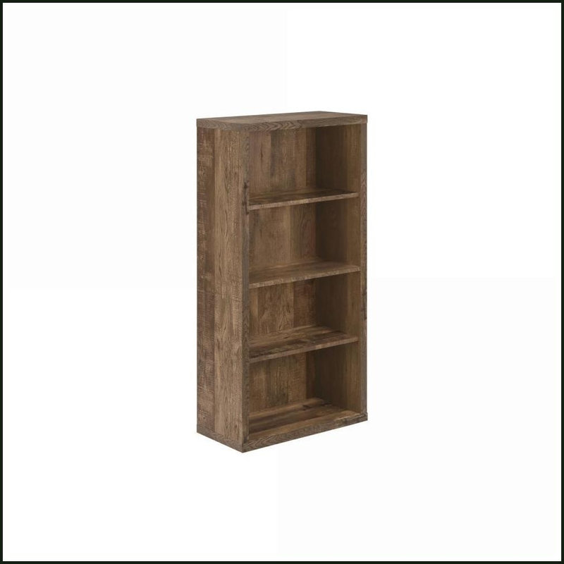Bookshelf 5-Tier Modern 47.5”H with Adjustable Shelves | Brown | Particle Board, Brown