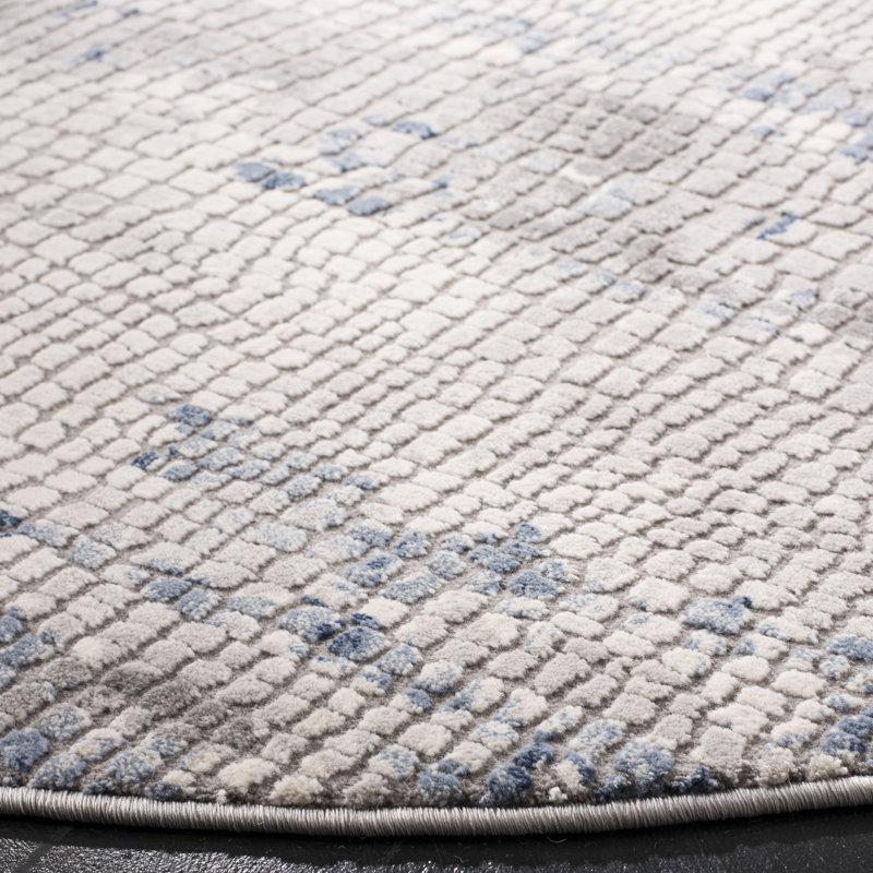 Wendi Performance Abstract Rug, Square 6'7"