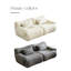 Compression moderne en mousse à mémoire de forme grise 2 dans une boîte, canapé de siège profond pour appartement de chambre à coucher et de salon, sans assemblage, éponge à haute densité 33D, - tissu tapissé, quadruple enveloppe de qualité attachée-121361732