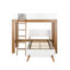 Lit superposé double en L Ambur, pacane et blanc-1348160676