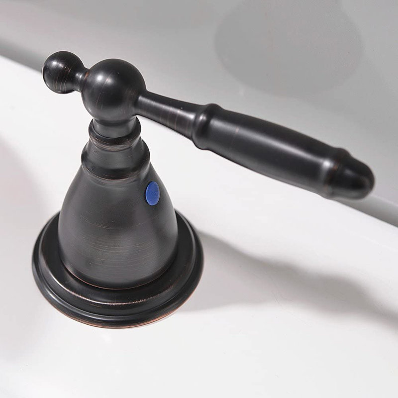 2-handle Bathroom Faucet with Drain Assembly