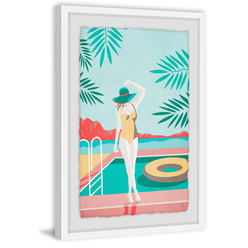 Summer Fashion - Single Picture Frame Painting, 61 cm H x 41 cm W x 4 cm D