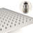 Water Saving Bathroom Shower Head - Stainless Steel, Brushed Nickel, High Rainfall With Self-Cleaning For Bath Rainfall, Saving,-125173609