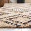 Tapis géométrique en jute / laine / coton à tissage plat Araliya-1258430303