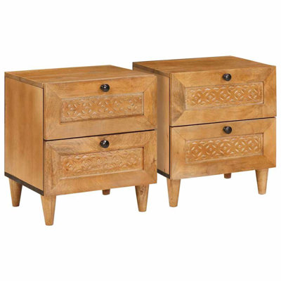 40cm W Solid Wood Bedside Table