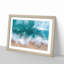 The Turquoise Ocean upon the Beach in Abstract - Framed Print-55769293-55769297