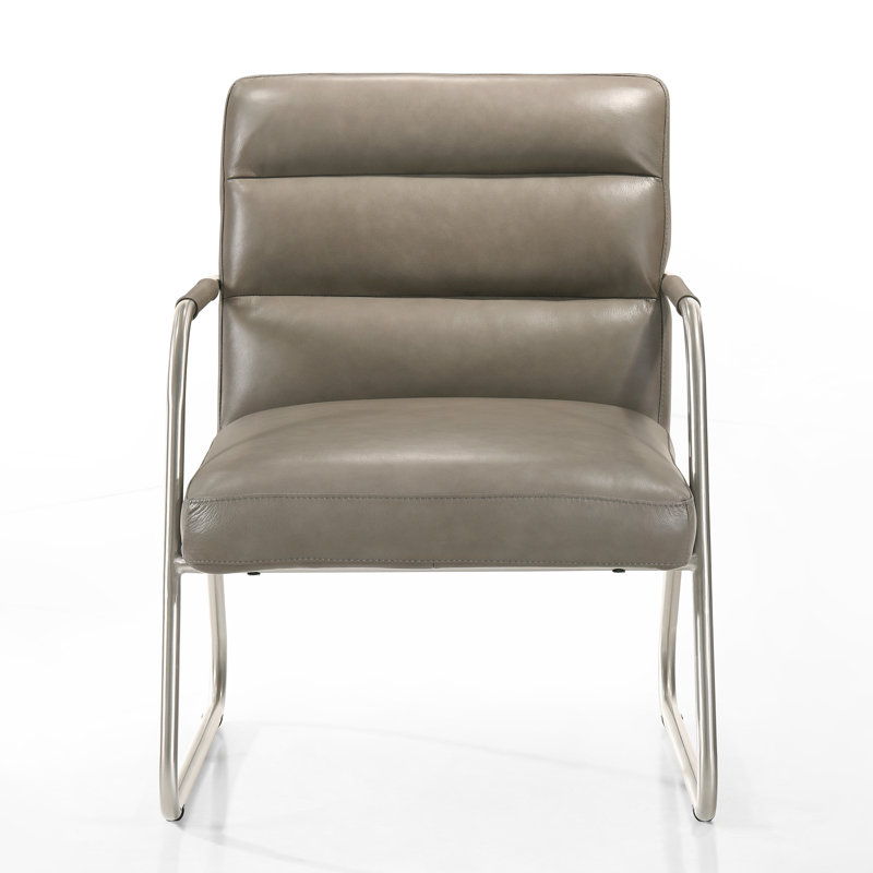 Fauteuil Ashonti, Cuir véritable gris