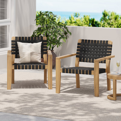 Payton Acacia Wood Armchair Set