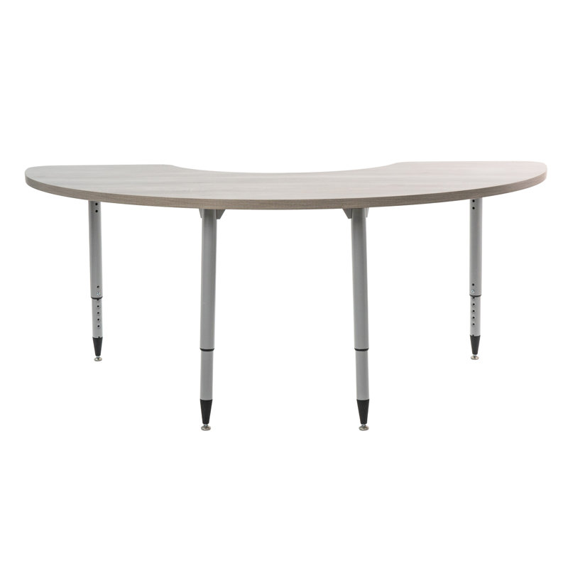 Table d'activité Adapte 36 x 72, Bois gris clair, Argent argent