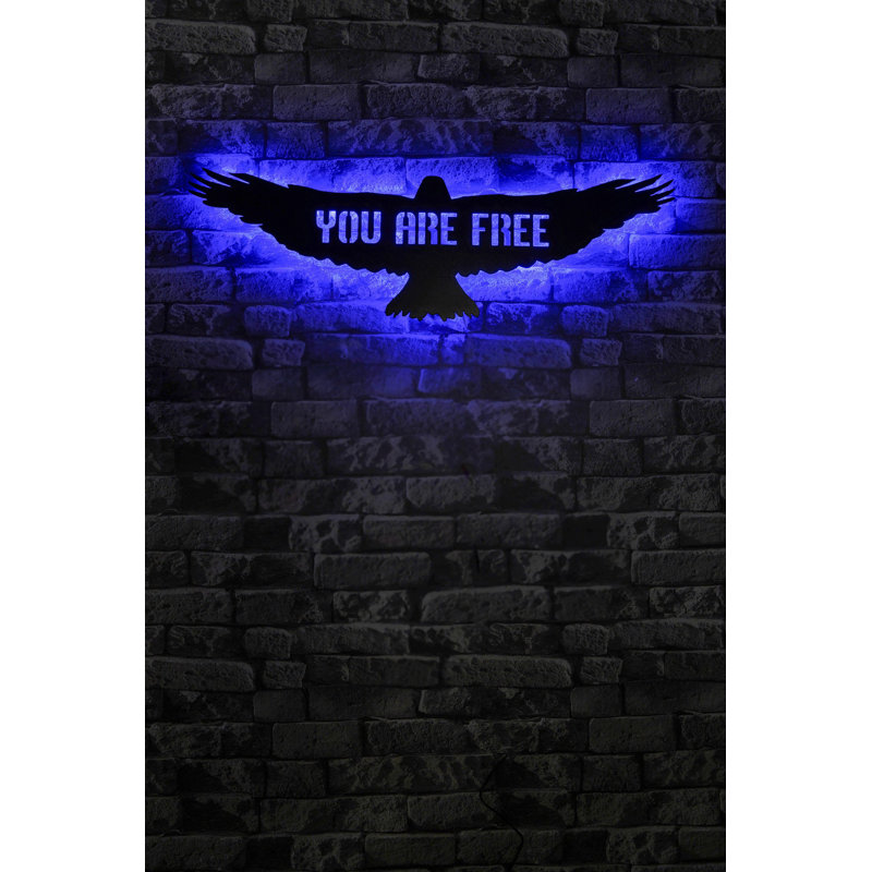 Decorative LED Lighting with Black MDF Base, 9.4 x 31.5 inches | 60 LEDs/m LED Stripes, 12V 1A DC Output Adapter, 12.2 ft Cord Length | 25.2 Watts, Stunning Blue Color, Perfect for Home Decor & Ambiance