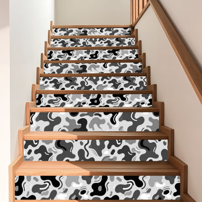 Peel and Stick Wallpaper Contact Paper military camouflage repeats seamless black white hunting Self Adhesive and Removable 17.7in x 118in(45x300cm)