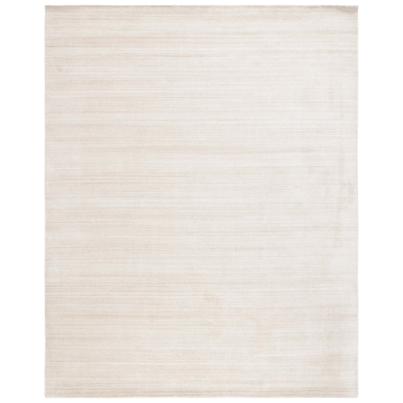 Lavonia Hand-Woven Flatweave Wool Beige Area Rug, Rectangle 8' x 10'