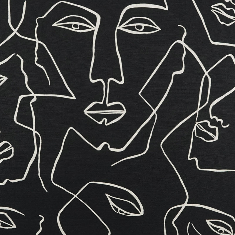 Coussin décoratif Face Up, Noir, Rectangle H 14 po x l 24 po