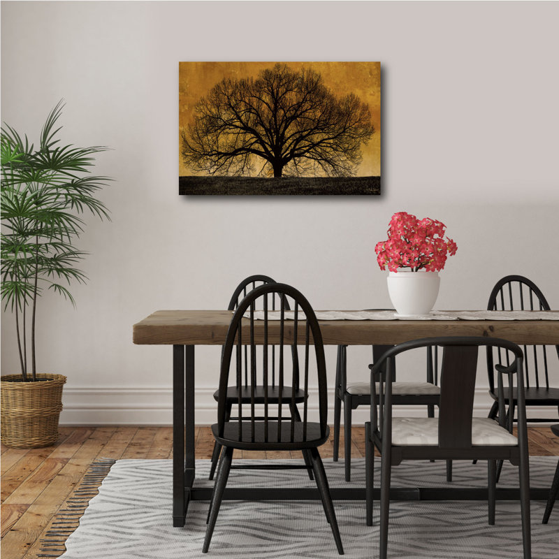 « tree on the hill », reproduction d’impression sur toile tendue, H 18 po x l 26 po x P 1,5 po