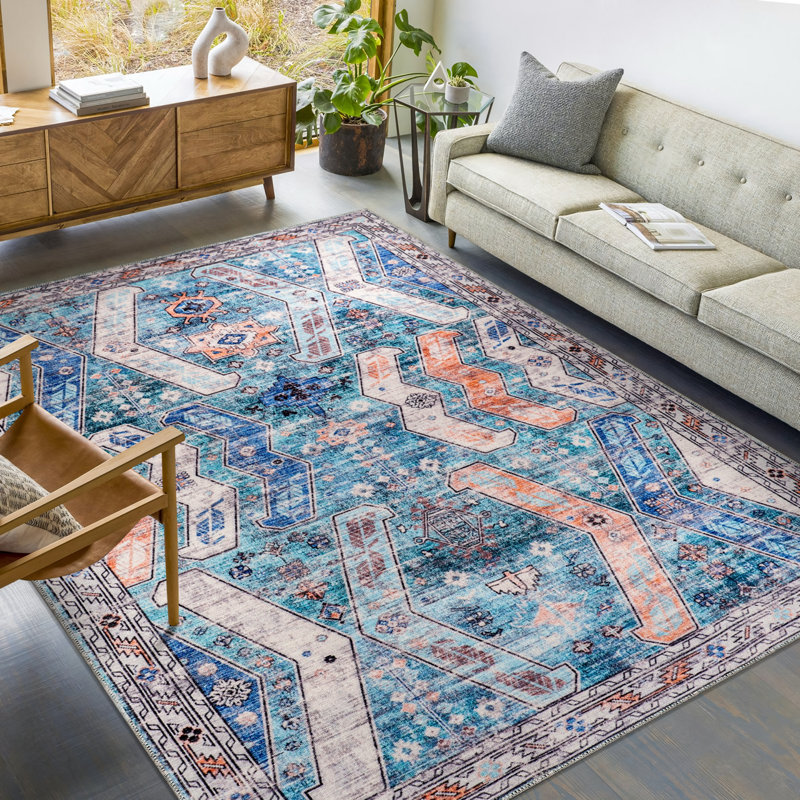 Geometric Cotton and Chenille Flatweave Area Rug, 155 x 230 cm